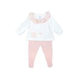 Conjunto bebe polaina laza