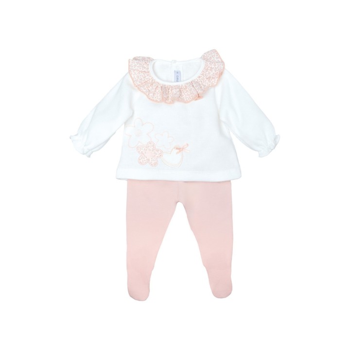 Conjunto bebe polaina laza